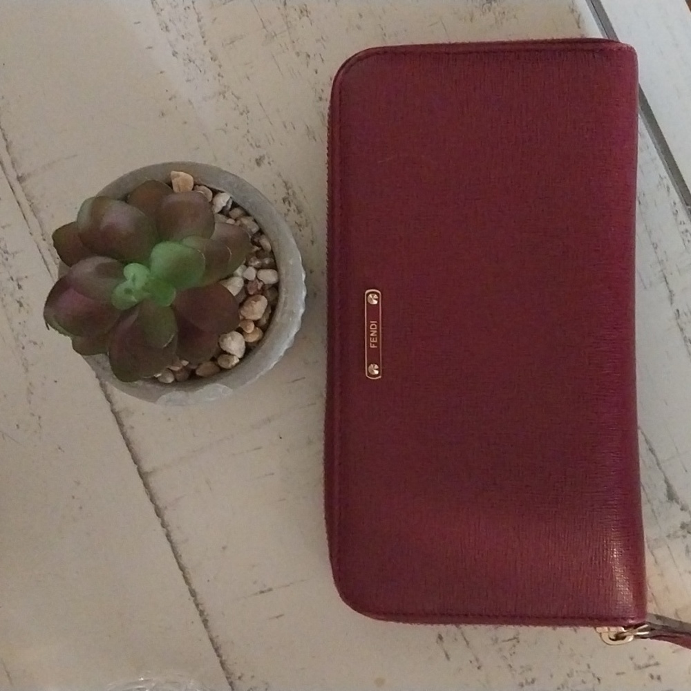 Fendi zip around wallet